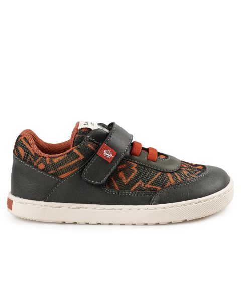 Sneakersi barefoot ROCK - Grey Orange - Tikki Shoes 