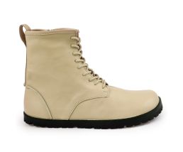 Ghete barefoot KOMBAT - Cream - Tikki Shoes Boots
