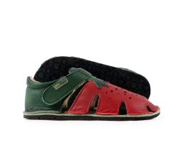 Sandale Barefoot Aranya piele  Red Hood - Tikki Shoes 